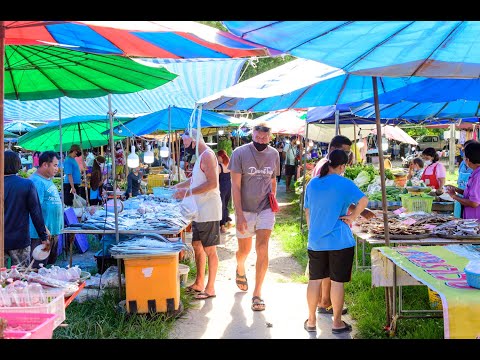 [4K] 2020 Walk around "Rawai Monday Market" local flea market at Phuket