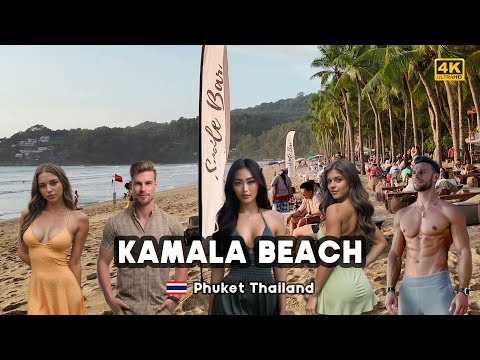 [4K] 🇹🇭 Walking Kamala Beach Serenity Discovering Phuket's Rainy Season Charm, Phuket, Thailand