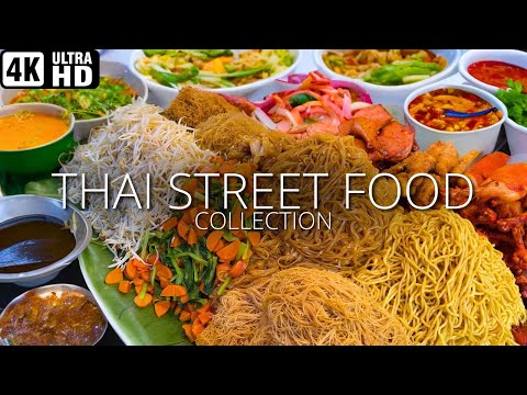 4K 🍜 Ultimate collection of Thai street food PT. 2. The best night market in Phuket. Naka market.