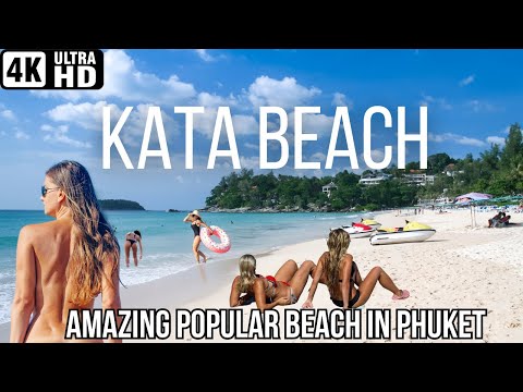 4K KATA BEACH WALK – BEAUTIFUL BEACH IN PHUKET🌴 PHUKET THAILAND 2023 🌴 [sub]