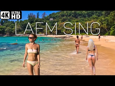 4K  LAEM SINGH WALK. MOST BEAUTIFUL BEACH IN PHUKET.How to get to Laem Sing 🌴  THAILAND 2023 🌴 [sub]