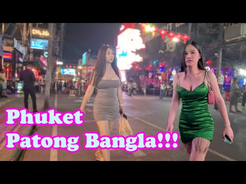 [4k] Thailand Phuket Patong Bangla Road Walk Around So Many Freelancers!