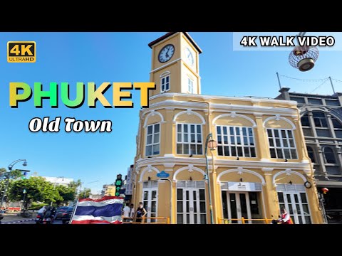[4K]  Walking Around Phuket Old Town | Thailand Street Walk
