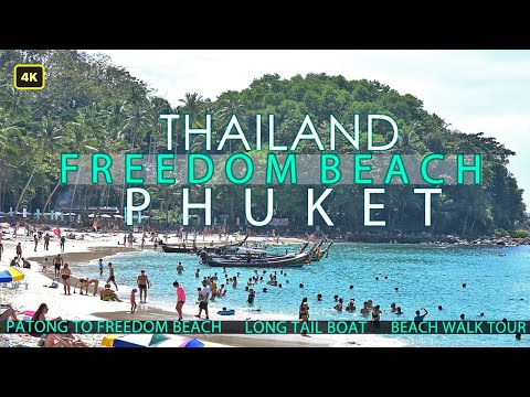 [4k]Thailand phuket freedom beach | Hidden gem of phuket thailand | patong to freedom beach by boat