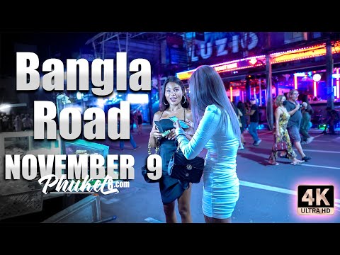 Bangla Road | November 9 2021 | Patong Beach – Phuket 4K