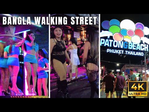 Bangla Walking Street Patong Beach Phuket Nightlife Thailand Walking Tour 【4K, 60fps】Patong at night