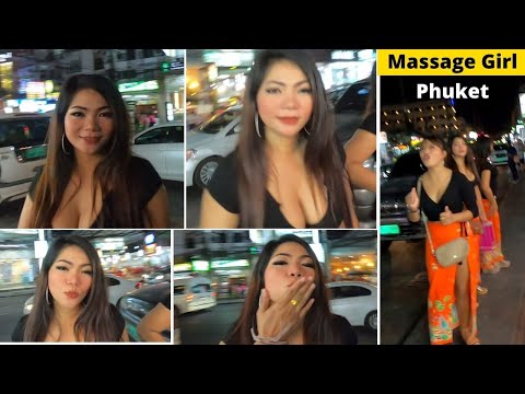 Beautiful Massage Girl on the Street of Phuket Thailand