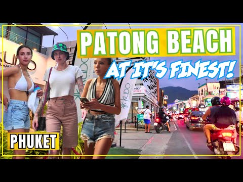 Crazy Night Walk through Patong Beach Phuket in March 2024!