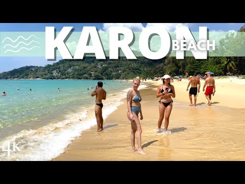 【4K 🎥】Phuket 2023 Karon Beach – Sunny Walking tour, Thailand 🇹🇭