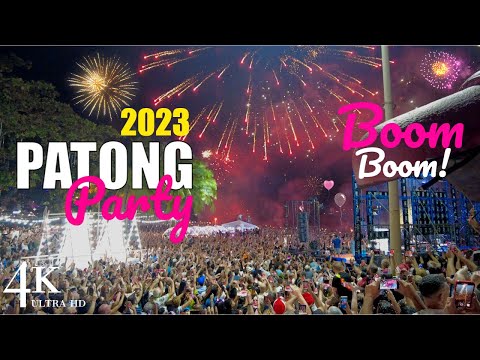 【4K】Phuket Patong Beach 2023 Eve – New Year Party 🎉