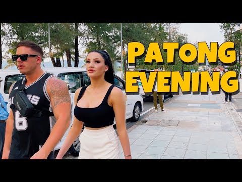 【🇹🇭 4K】Phuket 2022 Patong Beach Coastal Road – Evening Walk