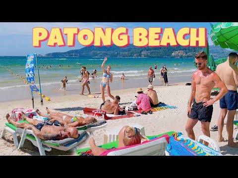 【🇹🇭 4K】Phuket 2023 Patong Beach: Walking Tour of Thailand's Famous Beach
