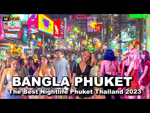 🇹🇭 4K HDR | Night Walk in Bangla Road – Patong Phuket | Best Nightlife Thailand 2023