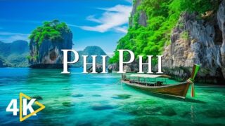 FLYING OVER PHI PHI (4K UHD) – Soothing Music Along With Beautiful Nature Videos – 4K Video Ultra HD