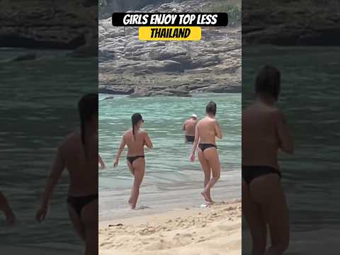 Girls enjoying Top less in Thailand Phuket 🇹🇭 #vlog #phuket#nomad