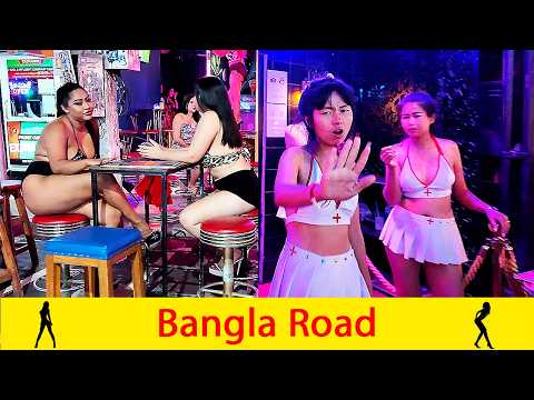 Nightlife – Crazy Drunk Dancer Girls – Uncensored Bangla Road Phuket Thailand – Masseuses