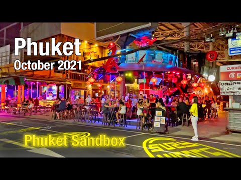 PATONG BEACH Phuket October 2021 at NIGHT – Bangla Road – Beach Road