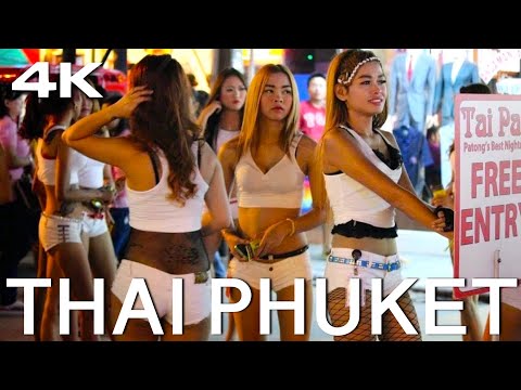 Patong Beach. Thailand. Phuket. 4K Walk. Nightlife