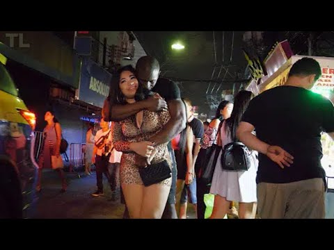 Phuket beach swimming Girls Highlight Thailand |Phuket Night Life At night