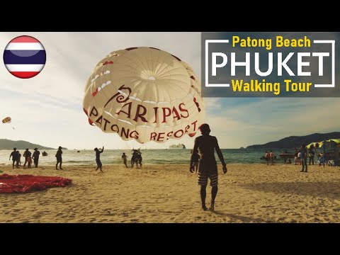 Phuket Beach Walking Tour 4k 'New Years Eve' Thailand