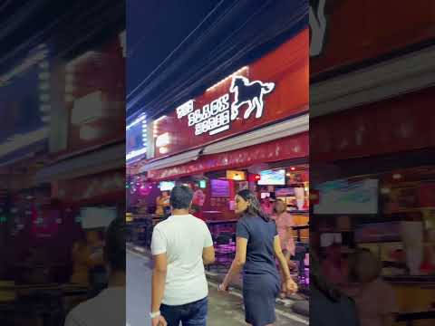 Phuket Thailand. Famous Bangla Road at Patong in low season. Empty bars, night clubs and restaurants