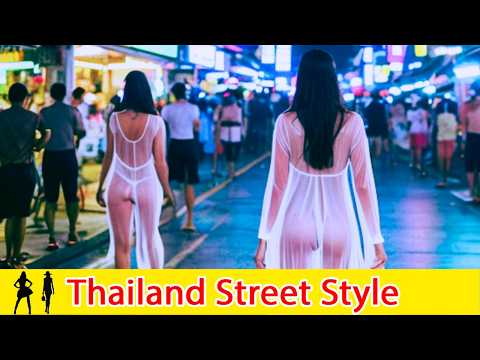 Trending Outfits August 2024 and 4K Walk Thailand. Street Fashion Moments.Phuket outfit ideas women.