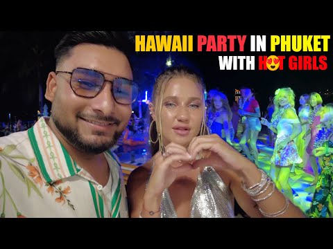 HAWAII PARTY WITH HOT RUSSIAN GIRLS | Beach Club In Phuket Thailand 🇹🇭